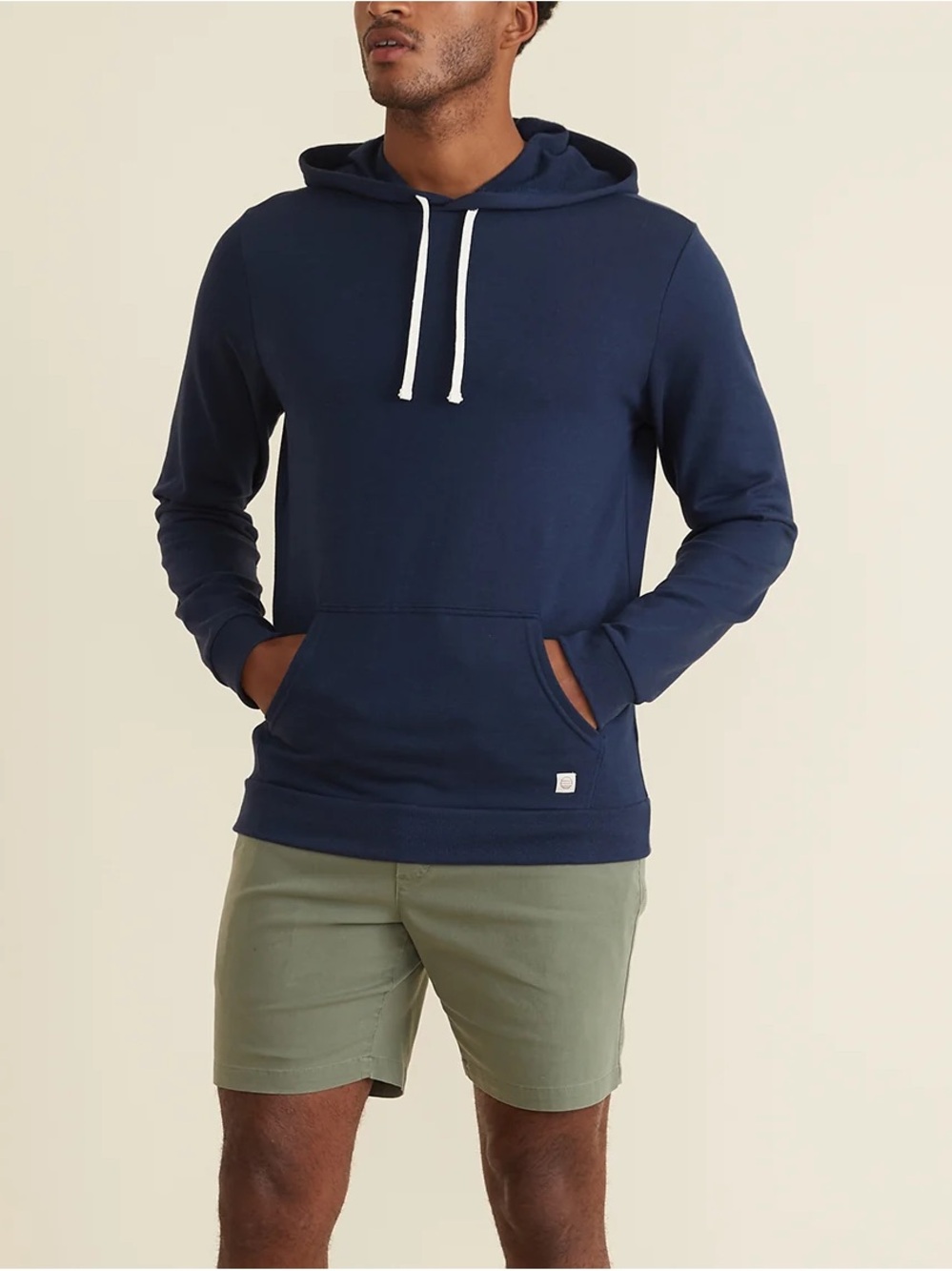 Marine Layer Navy Blue Hooded Sweatshirt Hoodie Casual Comfy